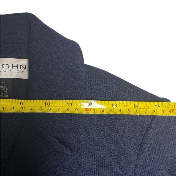 ST.JOHN Sapphire Knit Blazer Navy Size 4 - Picture 12 of 16